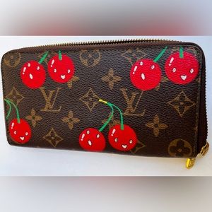 Louis Vuitton Porte-Monnaie Zippy Wallet Limited Edition Monogram Cerises.